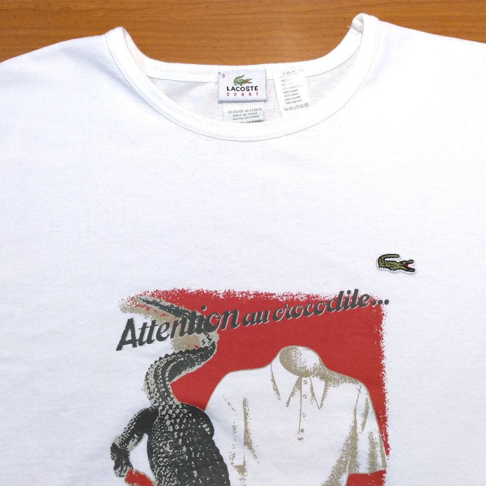 LACOSTE SPORT T-Shirt SIZE 9 Chemise 4XL BIG & TALL XXXXL Crew Neck Tee CROC - Picture 14 of 14